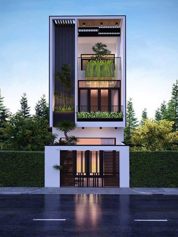 Mẫu nhà 3 tầng mái bằng