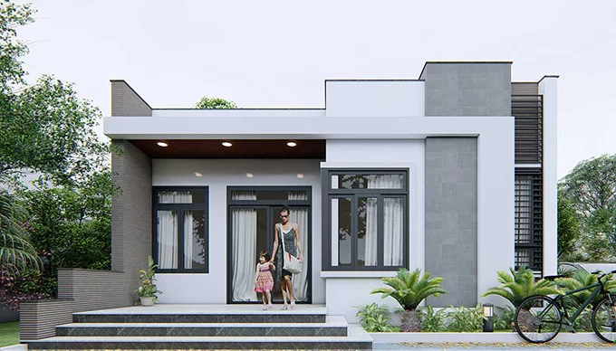 Mẫu nhà đẹp 1 tầng