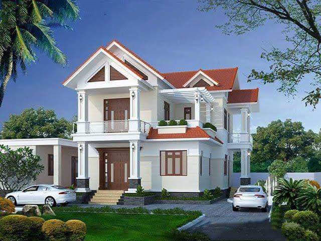 Nhà 2 tầng mái Thái 