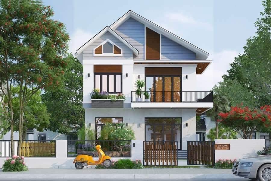 Thiết kế nhà 2 tầng phong cách tối giản – tinh gọn, hiện đại và thông thoáng