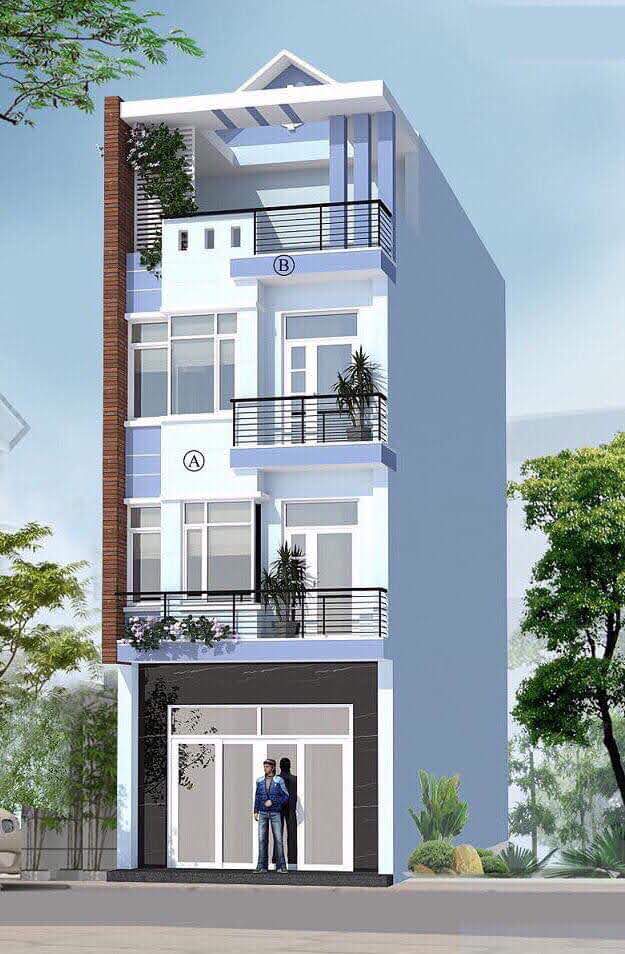Nhà phố 3 tầng hiện đại 