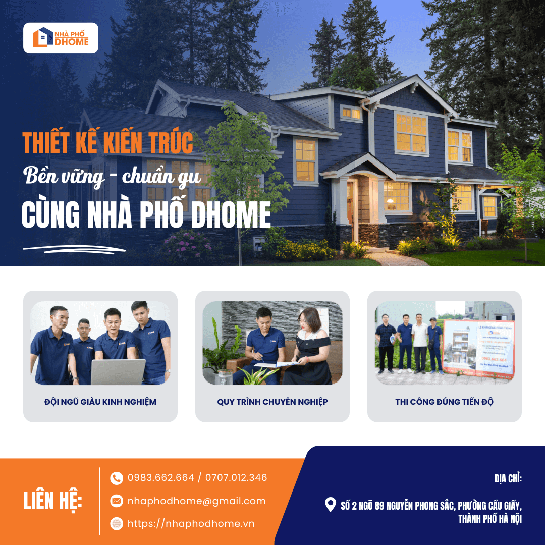 Nhà phố DHome - Đơn vị thiết kế thi công uy tín