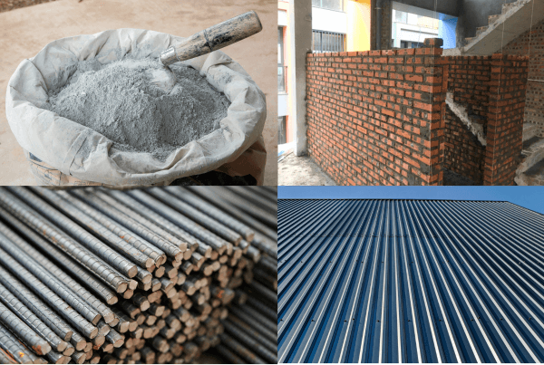 Chi phí phụ thuộc vào vật liệu xây dựng 