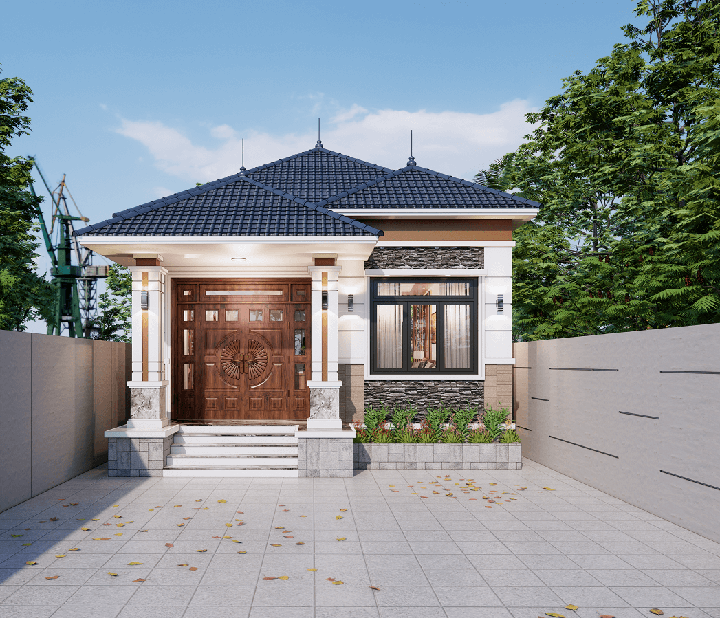 Mẫu nhà cấp 4 mái Nhật đẹp