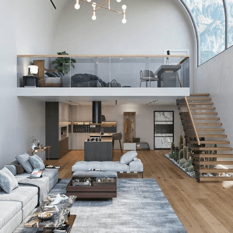 Mẫu nhà gác lửng 5x15