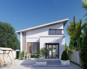 Mãu nhà mái lệch 1 tầng