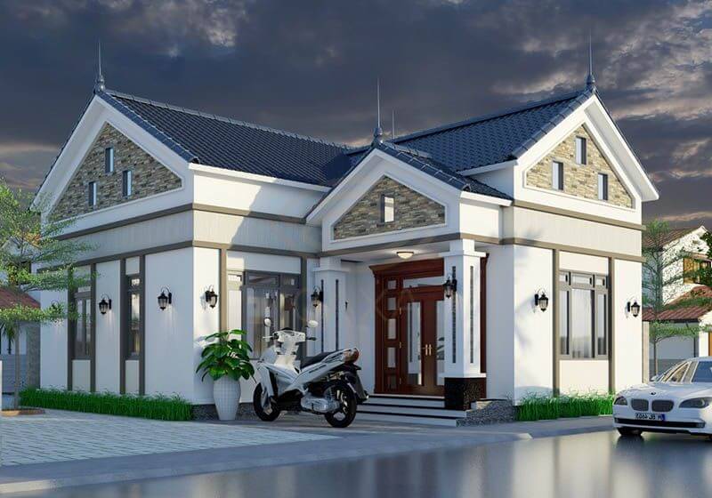 Mẫu nhà mái ngói 5x15
