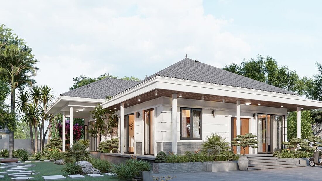 Nhà mái ngói nhỏ đẹp