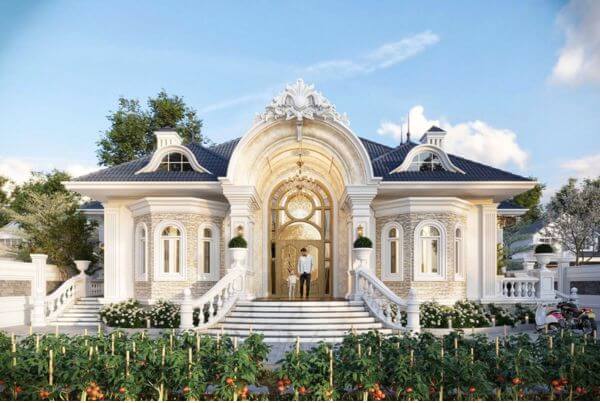 Mẫu nhà tân cổ điển 1 tầng