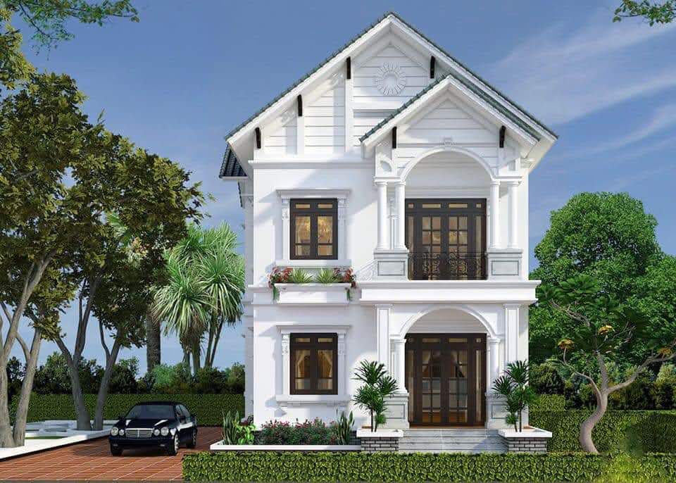 Mẫu nhà tân cổ điển 2 tầng