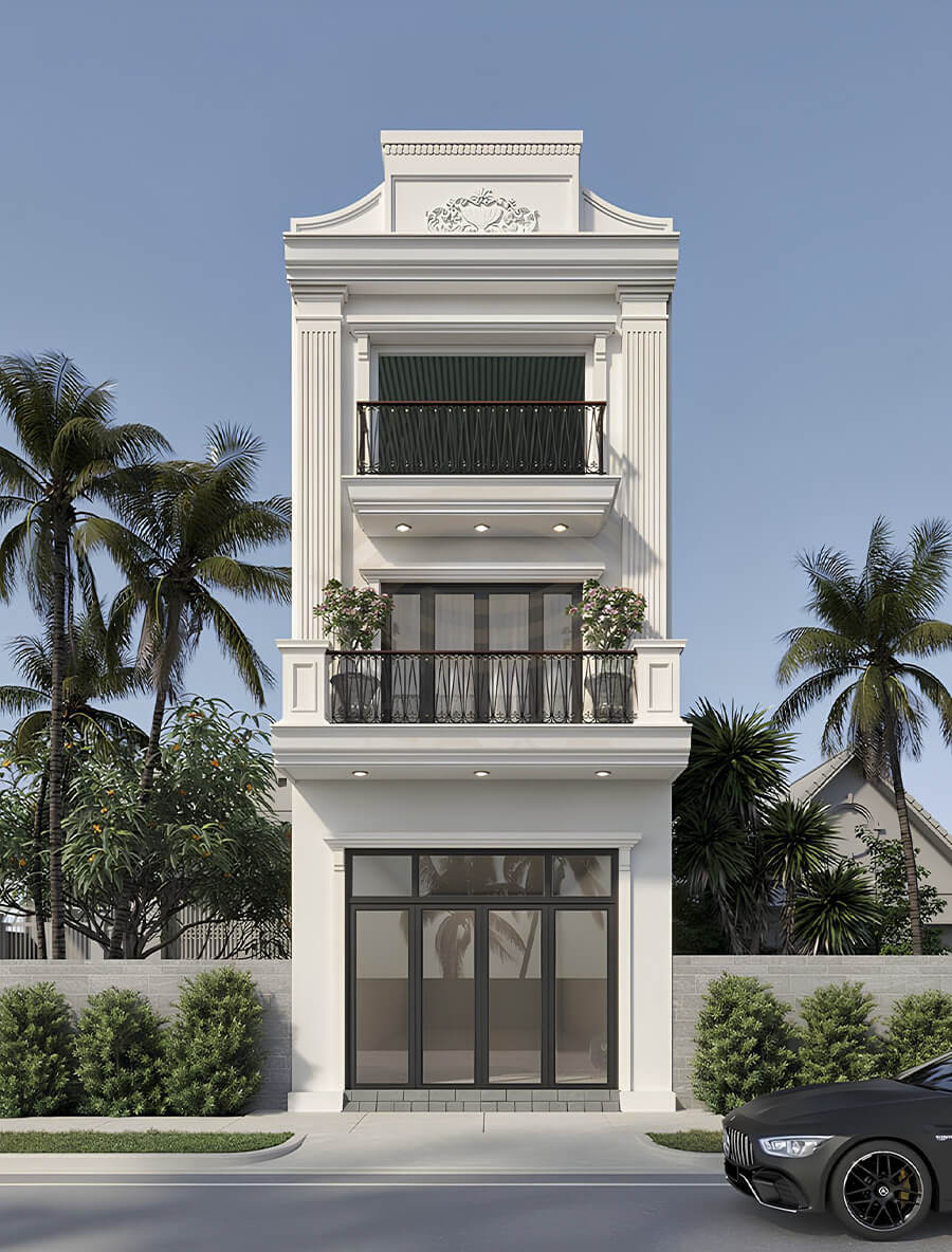 Mẫu nhà 3 tầng tân cổ điển