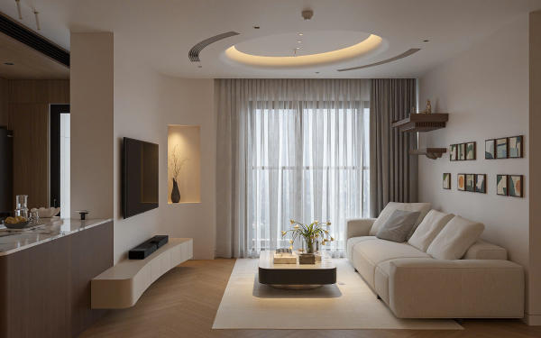 Không gian phòng khách sau khi hoàn thiện